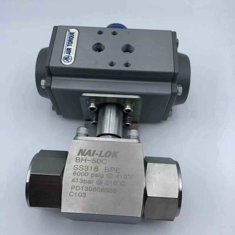 Nailok Bh High Pressure 6000psi Pneumatic Manual CNG Ball Valve Natural Gas Pipeline Ball Valves