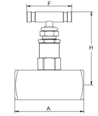 6000psi SS316 1/2 NPT Adjustable Female Straight Ty Needle Valve